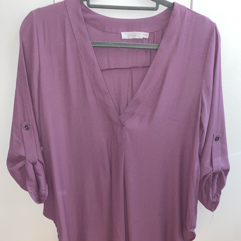 DeyGoods Purple 3/4 Sleeve Blouse